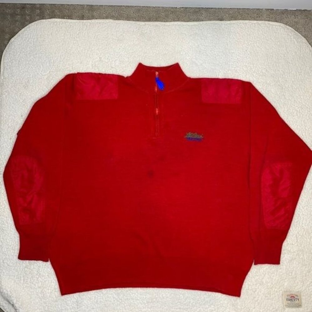 Vintage L.L. Bean Red Hightrek 1/4 Zip Pullover Jacket: Size Extra Large